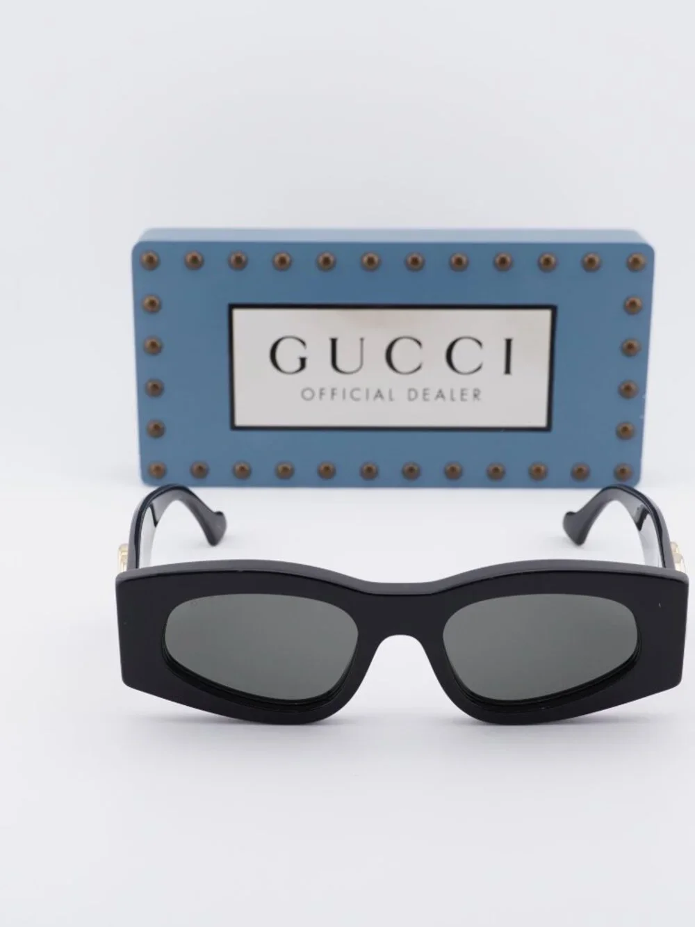 Gucci GG1754S 001 Square Sunglasses - Black / Grey